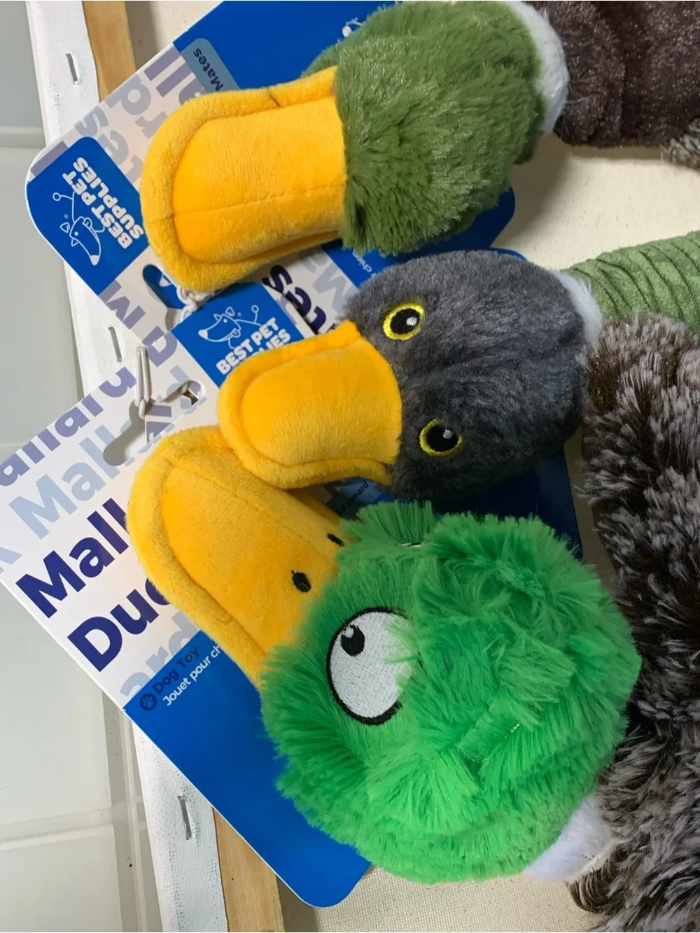 Three (3) NEW Mallard Mates Squeaky Dog Chew Toy - Large Duck